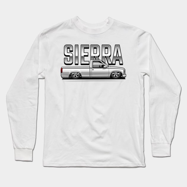 The Sierra Pickup Truck (Summit White) Long Sleeve T-Shirt by Jiooji Project